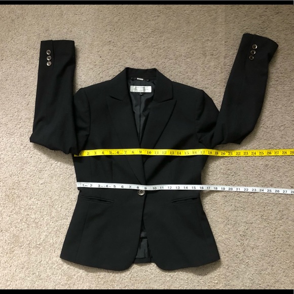 TAHARI Arthur S. Levine Classics Blazer Size 4 Work Office Career Casual Black - Picture 6 of 12